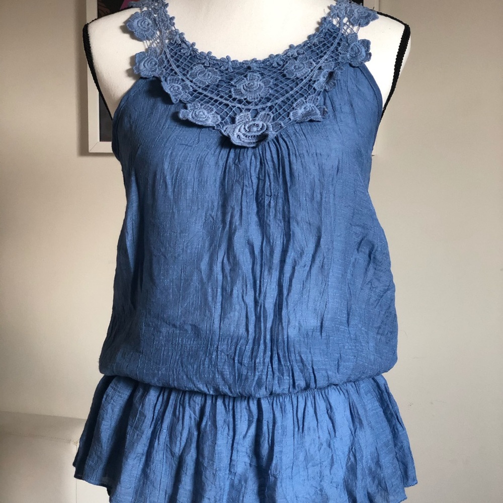 Twill Blue Top